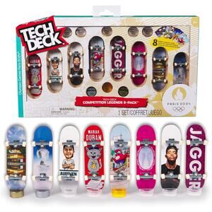🔥Tech Deck Competition Legends 8-Pk Mini Skateboards Olympic Games Paris 2024🔥
